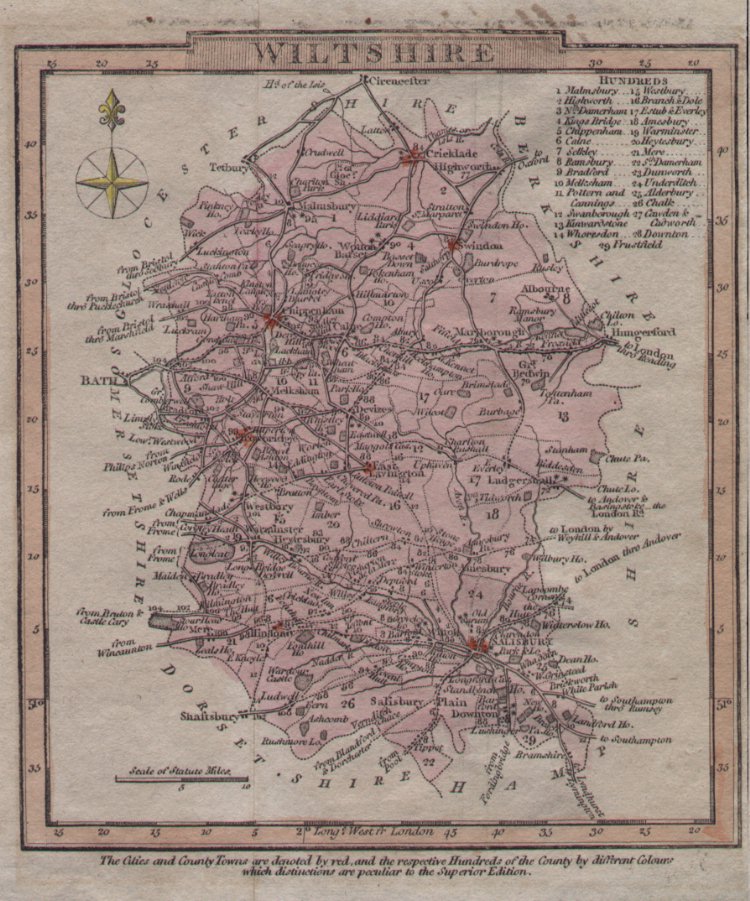 Map of Wiltshire - Cooke